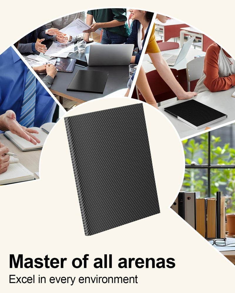 EFOK 20 Pack Heavy Duty Black Plastic Folders with 2 Pockets Bulk, Textured Light Luxury File Folders with Business Card Slot, Letter Size Filing Supplies for Back to School & Office Organization - Image 5